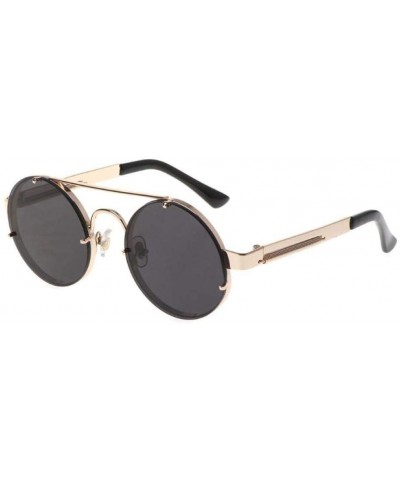 Goggle Glasses Sunglasses Fashion Decoration Glasses Gold - CS199I3ZXRD $32.77