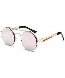 Goggle Glasses Sunglasses Fashion Decoration Glasses Gold - CS199I3ZXRD $32.77