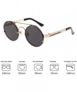 Goggle Glasses Sunglasses Fashion Decoration Glasses Gold - CS199I3ZXRD $32.77