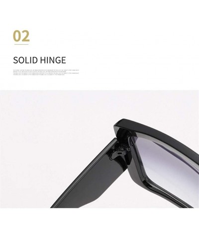 Square Trendy Square Sunglasses for Women Oversized Plastic Frame Sunglasses UV Protection - Purple Grey - CW190L3GSHY $10.29