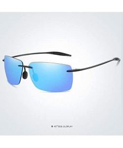 Aviator Men's Sunglasses (Blue) - CA18YILE770 $23.93