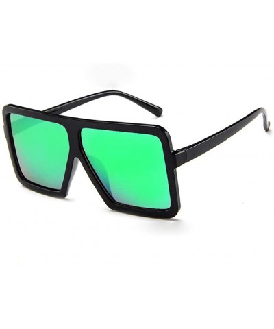 Round Vintage Sunglasses- Retro Glasses Unisex Big Frame Sunglasses Eyewear - Green - CP18RU9C56S $7.30