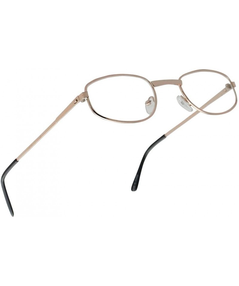 Oval Classic Nearsighted Distance Negative Strengths - Gold Frame - C218R9XZRLS $17.03