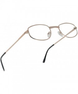 Oval Classic Nearsighted Distance Negative Strengths - Gold Frame - C218R9XZRLS $17.03