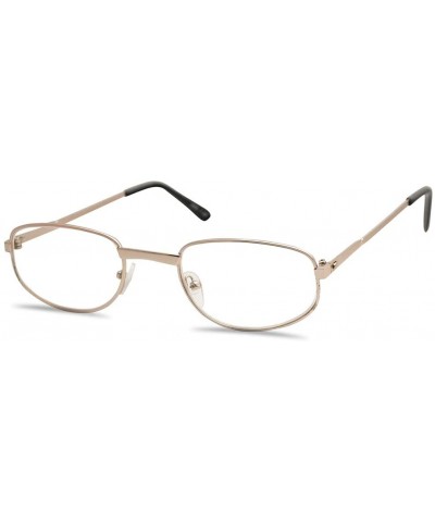 Oval Classic Nearsighted Distance Negative Strengths - Gold Frame - C218R9XZRLS $17.03