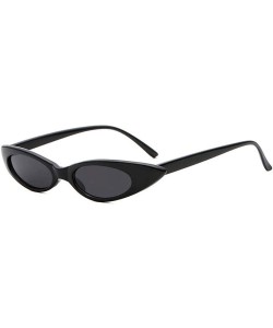 Cat Eye Small Cat Eye Sunglasses Women Brand Designer Retro Cateyes Glasses Black Gray - Clear Yellow - CZ18XHE98UA $10.30