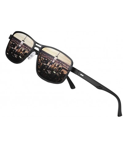 Sport Man Outdoor Sunglasses-Polarized Square Driving Shade Glasses-Fashion Eyewear - A - CY190ED3L8T $64.81