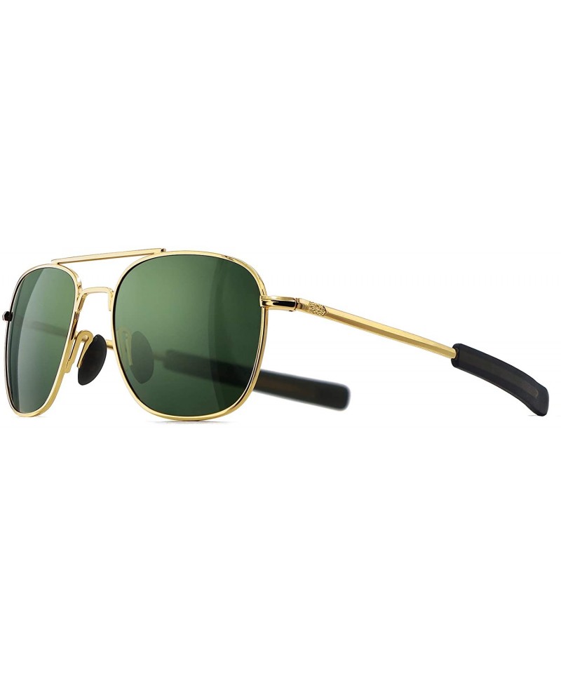 Men S Military Style Polarized Pilot Aviator Sunglasses Bayonet Temples 2020new Gold Frame