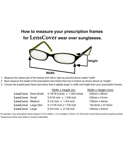 Oversized Sunglasses Wear Over Prescription Glasses-Large Slim - Polarized - Black - CR11LPT3D65 $15.50