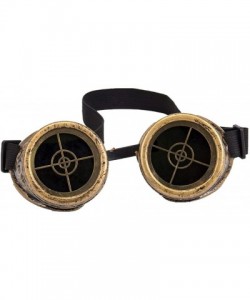 Sport Barbed Wire Steampunk Goggles Kaleidoscope Rave Glasses Vintage Punk Gothic Cosplay - Brass-black Lens-29 - CU18HW5G4IS...