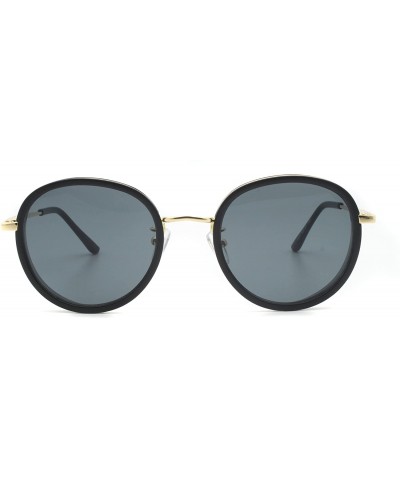 Round Round Shape UV400 Polarized Lens Women Collective Sunglasses - CL182TICME2 $14.75
