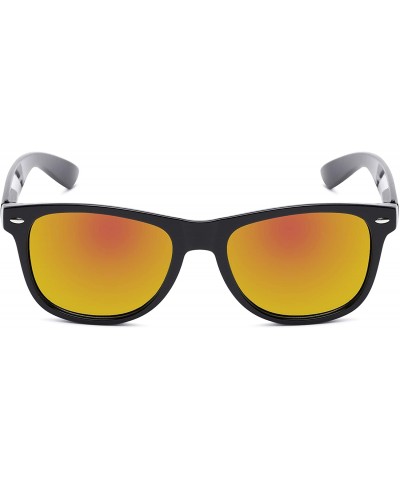 Square Sunglass Warehouse Garnet- Polarized Plastic Retro Square Men's & Women's Full Frame Sunglasses - CG12O8QBX5E $15.87