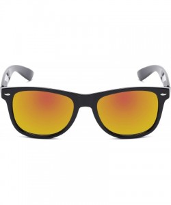 Square Sunglass Warehouse Garnet- Polarized Plastic Retro Square Men's & Women's Full Frame Sunglasses - CG12O8QBX5E $15.87