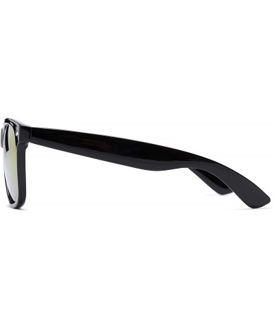 Square Sunglass Warehouse Garnet- Polarized Plastic Retro Square Men's & Women's Full Frame Sunglasses - CG12O8QBX5E $15.87