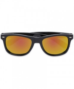 Square Sunglass Warehouse Garnet- Polarized Plastic Retro Square Men's & Women's Full Frame Sunglasses - CG12O8QBX5E $15.87