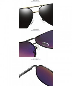 Aviator Men's Sunglasses- Anti-Glare- Polarized Sunglasses- Stylish Metal Full-Frame Aviator C3 - C3 - CN1955WQUHZ $34.55