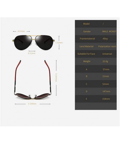 Aviator Men's Sunglasses- Anti-Glare- Polarized Sunglasses- Stylish Metal Full-Frame Aviator C3 - C3 - CN1955WQUHZ $34.55