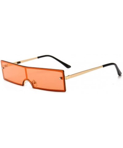 Rectangular Fashion Small Frame Rectangular Multicolor Sunglasses - 3 - C9190KUDSLC $58.22