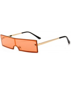 Rectangular Fashion Small Frame Rectangular Multicolor Sunglasses - 3 - C9190KUDSLC $24.39