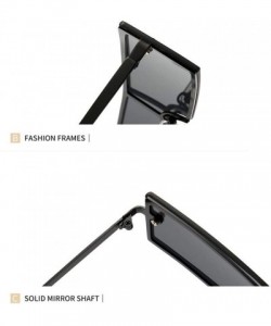 Rectangular Fashion Small Frame Rectangular Multicolor Sunglasses - 3 - C9190KUDSLC $24.39