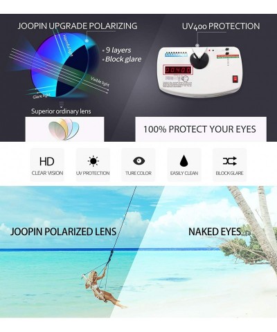 Round Polarized Sunglasses for Women Men - Retro Clout Sun Glasses with Oval Thick Frame - White Black - CW189UMA7TS $12.58
