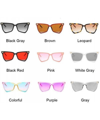 Cat Eye Cat Eye Leopard Sunglasses Women Vintage Sun Glasses Uv400 - Colorful - C0199QG8RNL $12.14