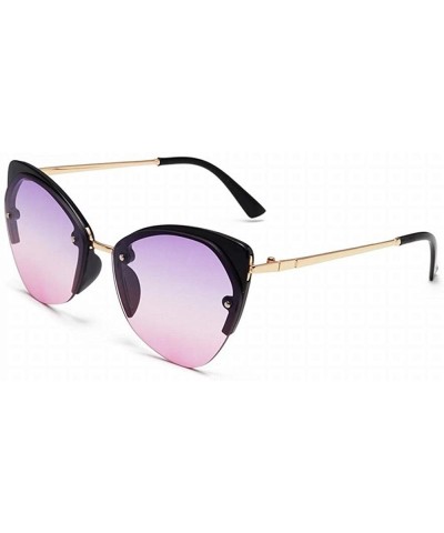 Cat Eye Women'S Sunglasses - Marine Film - Cat'S Eye - Half Frame Sunglasses - Fashion Glasses - Style 7 - CO18UGIQ87A $14.60