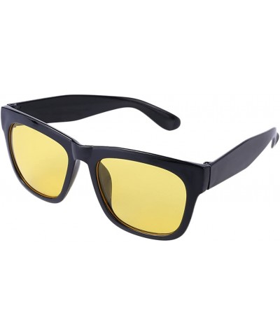 Rectangular Unisex Cycling Sunglasses Goggles Outdoor Sports Fishing Night Vision - Yellow - CN18K2O27QR $17.98