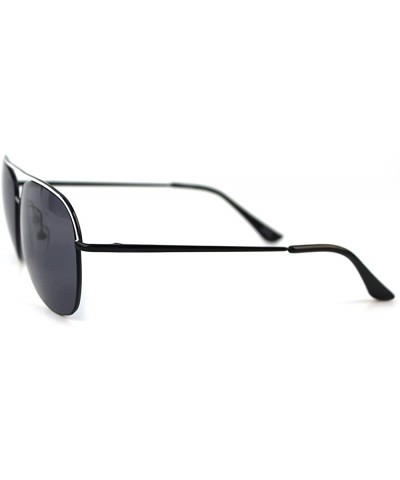 Aviator Top Line Metal Aviator Sunglasses P4102 - Black - C817YT46WCD $7.77
