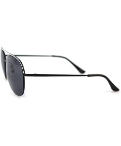 Aviator Top Line Metal Aviator Sunglasses P4102 - Black - C817YT46WCD $7.77