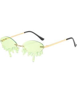 Round Color Lens Sunglasses Stylish Sunnies Eyewear Metal Sunglasses - 5016 - Green(gold Frame) - CT19CGLC6AN $10.29