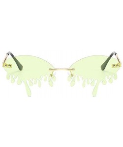 Round Color Lens Sunglasses Stylish Sunnies Eyewear Metal Sunglasses - 5016 - Green(gold Frame) - CT19CGLC6AN $10.29