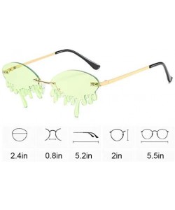 Round Color Lens Sunglasses Stylish Sunnies Eyewear Metal Sunglasses - 5016 - Green(gold Frame) - CT19CGLC6AN $10.29