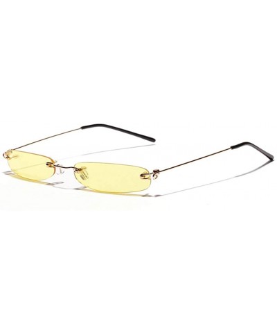 Goggle Rimless Small Sunglasses Summer Sun Glasses For Men Women Red Blue Black Shades Sunglasses Eyewear - 2 - CT18Y8ZSGRI $...