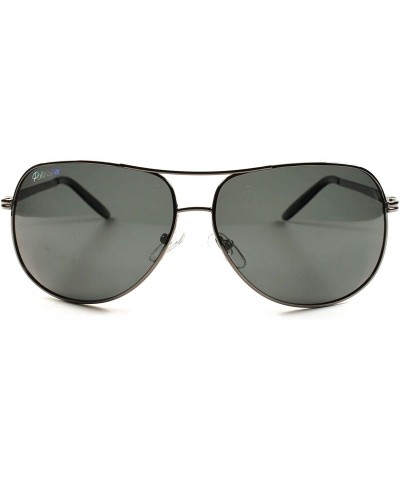 Oversized Classic Retro Fashion Air Force Style Polarized Oversized XXL Sunglasses - Gunmetal - CH18X93GH76 $11.26