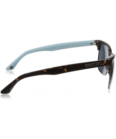 Round Classic Wayfarer HTG1006 C2 Polarized Round Sunglasses - Tow Tone Light Blue & Tortoise - CP11OCMV0I5 $25.76