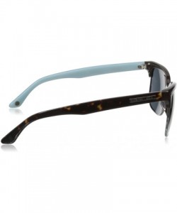 Round Classic Wayfarer HTG1006 C2 Polarized Round Sunglasses - Tow Tone Light Blue & Tortoise - CP11OCMV0I5 $25.76
