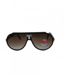 Aviator 1970's and 1980's Era Vintage Aviator Style Sunglasses for Men and Women - Black With Silver Logo - CY18YGHUA20 $19.30
