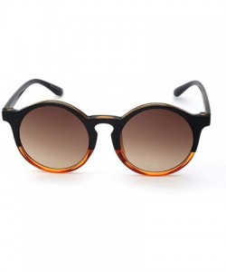 Oversized Women Fashion Oversized Round UV400 Sunglasses Sun Glasses Eyewear - Black Brown - CF182EZANMC $10.50