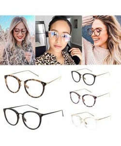 Round Women's Men's Glasses Anti-blue Light Flat Mirror Unisex Retro Round Computer Glare Reduction Eyeglasses - D - CZ196RC8...