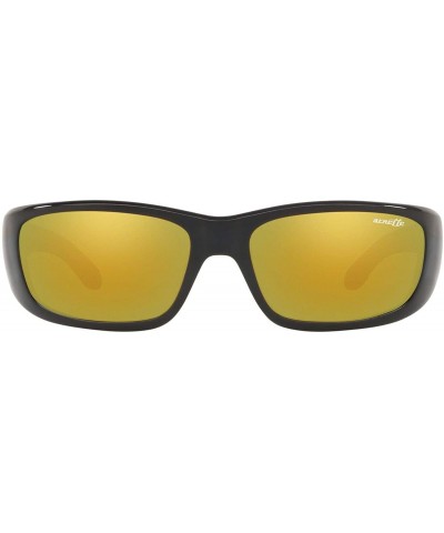 Wrap Men's An4178 Quick Draw Wrap Sunglasses - Black/Brown Orange K Iridium - CT18SM3O5EY $40.15
