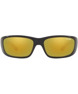 Wrap Men's An4178 Quick Draw Wrap Sunglasses - Black/Brown Orange K Iridium - CT18SM3O5EY $40.15