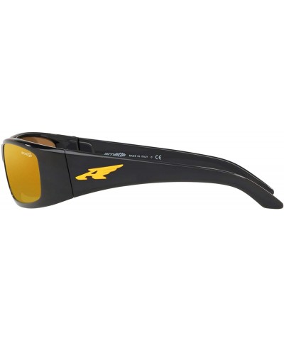 Wrap Men's An4178 Quick Draw Wrap Sunglasses - Black/Brown Orange K Iridium - CT18SM3O5EY $40.15