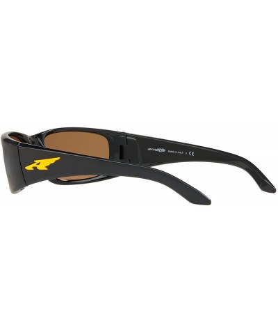 Wrap Men's An4178 Quick Draw Wrap Sunglasses - Black/Brown Orange K Iridium - CT18SM3O5EY $40.15