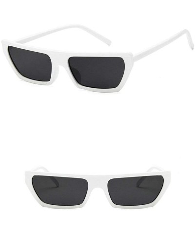 Square 2020 new unisex fashion retro personality brand designer classic sunglasses UV400 - White - CY19325XHQR $24.91