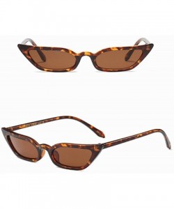 Rimless Women Vintage Cat Eye Sunglasses Retro Small Frame Women Fashion UV Glasses Sunglasses - Brown - CC193XEE7MI $10.14