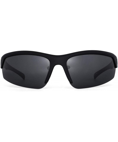 Wrap Polarized Sunglasses for Men Wrap Around Sprot Sun Glasses for Cycling Fishing Driving - CG194EHTN05 $18.95