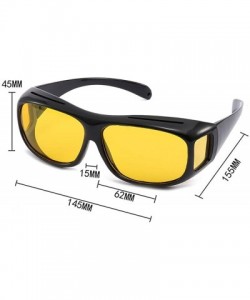 Goggle 2PCS High Definition Night Vsion Driving Sunglasses Wrap Around Glasses with Anti Reflective Coating - C91806SW2LO $19.31