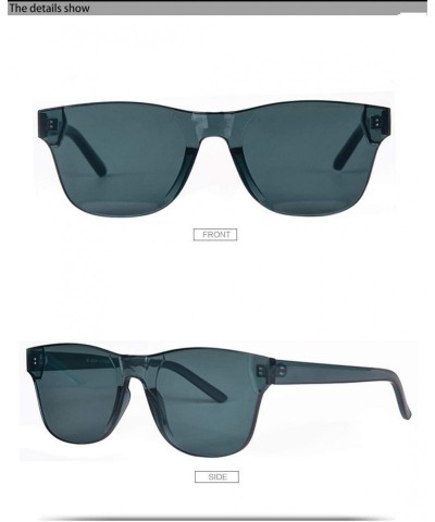 Rectangular Women Rimless Square Sunglasses Men Eyewear Color Mirror - C9 - CZ194OKX2IR $27.70