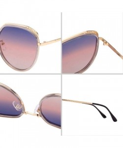 Oversized Fashion Gradient Lenses Metal Hollow-carved Design Sunglasses for Women 1995 - CM18QAW588X $14.71